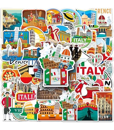 50 Adesivi Da Viaggio Con Monumenti Famosi, Impermeabili E Rimovibili In PVC, Per Scrapbooking E Album - 2