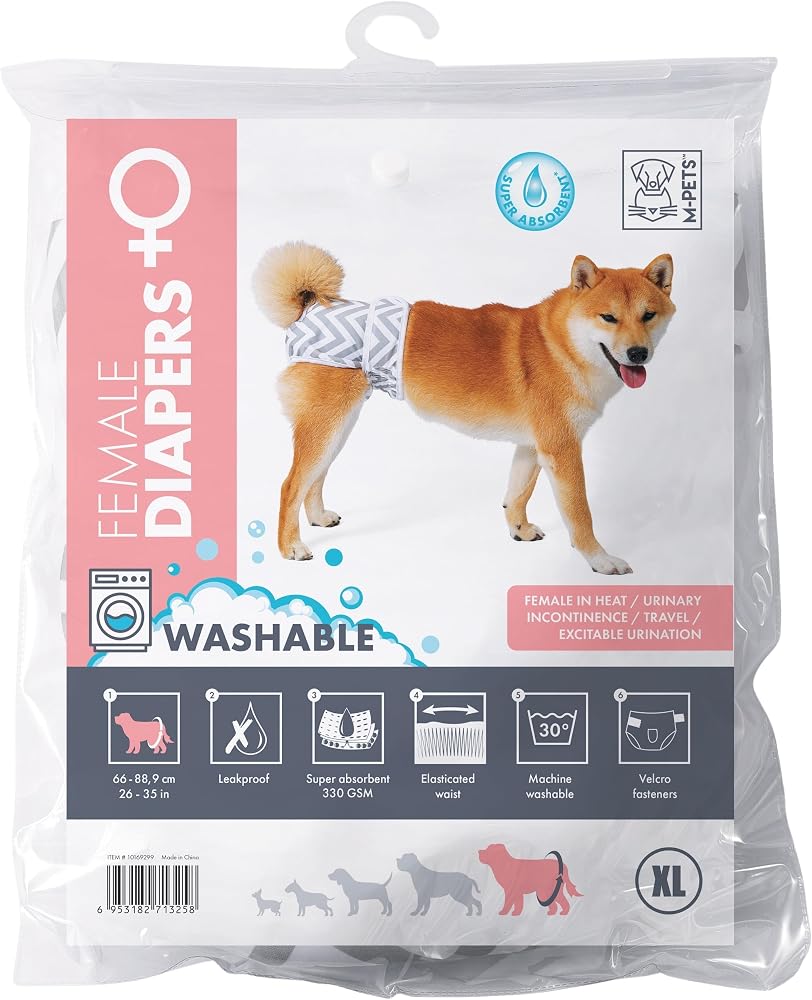 M-Pets Dişi Köpekler İçin Yıkanabilir Külot XL