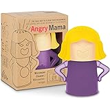 Mikrowellenreiniger Angry Mama, Gelb + Lila, Reinigungsfigur für Mikrowelle, Reinigt und desinfiziert ohne Chemie, einfach & 