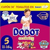 Dodot Activity Baby Diapers Size 5 (11-16 kg), 152 Nappies, Our No.1 in | Up to 12h leak protection, flexible fit and maximum