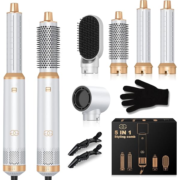 Hairstyler Set 6in1 - Warmluftbürste Mit Lockensta Produktbild-Vorschau 3