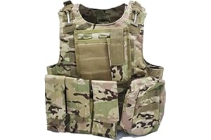 MERCIYD Outdoor Militär Taktische Weste Feldspielweste, Paintball Schutzausrüstung, Schutzweste für Luftpistole, geeignet für Jagd im Freien,