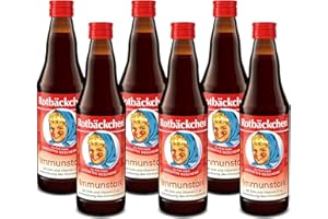‎ROTBÄCKCHEN ROTBÄCKCHEN Immunstark 6er Pack (6 x 330ml) - Mehrfruchtsaft mit Zink und Vitamin C