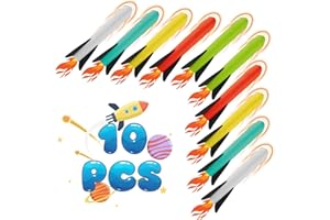 FOSUBOO 10 Schaumstoff Ersatzraketen Spielzeug, Outdoor-Gartenspiele für Kinder, Outdoor Spielzeug ab 3+ Jahre Geschenke für Jungen und Mädchen