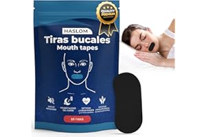 Haslom® 50 Mouth tape, tiras bucales para dormir, Antironquidos, cinta bucal para dormir, mouth tape for sleeping, Hipoalergénica, adhesivo extra resistente y suave con piel y barba, medida Universal.