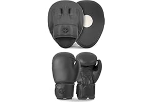 Lions Boxing Set Focus Pads and Gloves Mitts Punch Bag MMA Training Hook & Jab, Men Women Adult Kids Unisex Sparring Martial Arts Karate Fitness Exercise Sets