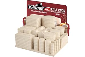 ‎YELANON Yelanon Filzgleiter Selbstklebend 321 Stück Filzgleiter Für Stühle Möbelgleiter Selbstklebend Filz Stuhl Filzgleiter Bester Bodenschoner Filz selbstklebend Möbelgleiter für Möbelfüße Beige