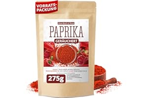 ‎MEERBACH & ROSE Paprika geräuchert 275g, geräuchertes Paprikapulver süß, Smoked Paprika, Rauchparika würzig und intensiv, in Deutschland abgefüllt
