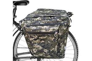 ASANMU Borsa Doppia Posteriore per Bici, Borsa Bici Posteriore Doppia, Multifunzionale Borsa per Bicicletta Capacità, Borsa Laterale Bicicletta Impermeabile per Bici Mountain Road Portabici