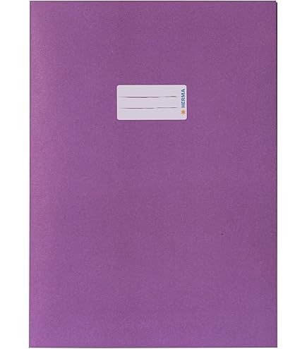 Protège-cahier HERMA Format A4 - Papier Extra Solide Rose - Avec Champ D'inscription - Pour école, Bureau