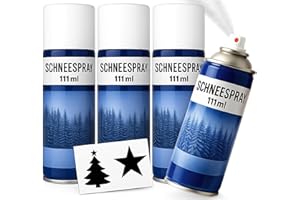 My-goodbuy24 4er Set Kunstschnee - Spraydose 111ml mit Dekoschnee - Schneespray zum Dekorieren zu Weihnachten - Fensterspray Spühschnee - Künstlicher Schnee für die Fenster