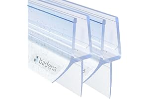 Badena® Duschdichtungen für Duschtüren 4mm 5mm I 2x 80cm Ersatzdichtung für Glastür I Duschtürdichtung mit Dichtlippe I Dichtung Duschwand Badewanne Duschkabine I Duschabdichtung transparent