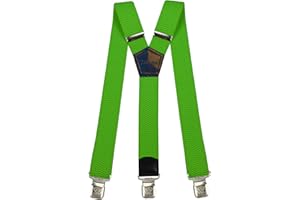 Decalen Bretelles pour Hommes et Femmes Une Taille Convient Tous Les Clips Forts Style Y Diverses Couleurs