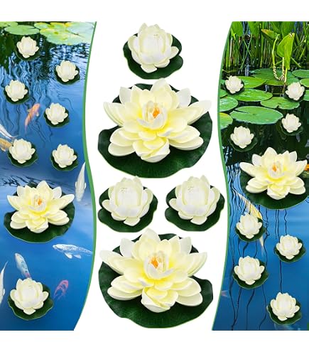 Amazon.de: Gammaeon Knstliche Seerose, 10cm Realistische Teichpflanzen,  Gartendekoration Fr Mini-Teiche, Aquascaping und Terrarien (Rosa)