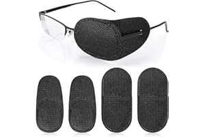 GREVOSEA 12 Stück Augenklappe Medizinisch Augenklappen für Brillen Faule Augenklappen Eye Patches faule Augenklappen behandeln Sie linke rechte Augen Amblyopie Strabismus augenpflaster für Erwachsene/Kinder