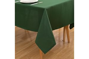 ‎ATSENSE ATsense Tischdecke Abwaschbar Leinen Optik, Tischdecken Outdoor in Grün, Wasserabweisend Schmutzabweisend, Bügelfrei, Leinendecke Tischtuch Rechteckig 140x200 cm