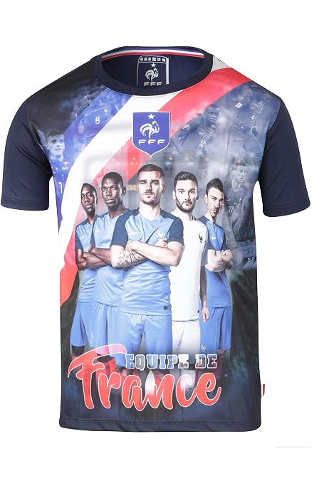 Maillot Equipe De France Officiel Paul Pogba - Ensemble Maillot + Short Enfant Garçon - Collection FFF - Taille Enfant