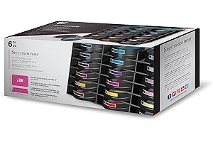 Spectrum Noir Universalfarbkissen Speichereinheit Fach Stapelbar und Anpassbare Halter und Organisator Schwarz 6er Pack