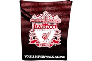 Todd Linens Fleecedecke mit Liverpool-Fußball-Wappen, weich, LFC, warm, Sofa, Reisedecke, Netzstoff, Geschenk für Männer, Kinder, Teenager, 100 x 150 cm