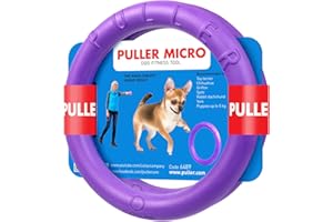 COLLAR B. Puller Micro Interaktywna zabawka dla psa składająca się z 2 pierścieni dla psów, fioletowa, średnica 13 cm