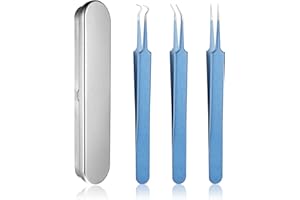 WY LIGHTING LEVEL Pinzette Brufoli Da 3 Pezzi Set Rimozione Di Punti Neri In Acciaio Inossidabile Spremicomedoni Pinzette Punti Neri Rimozione Di Punti Neri Brufoli per Rimuovere I Punti Neri Sul Naso E Sul Viso Unisex