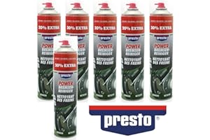 PRESTO 6 latas de Limpiador de Frenos en Spray 600ml