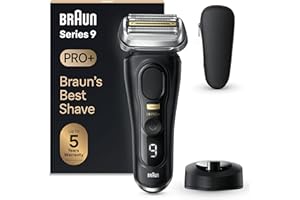 Braun Rasoir Electrique Pour Homme Series 9 PRO+ 9510s, Étanche, 5 Eléments De Rasage Pour Entretenir La Barbe, Tondeuse De Précision Pro Trimmer Intégrée, 60 Min D'autonomie, Noir