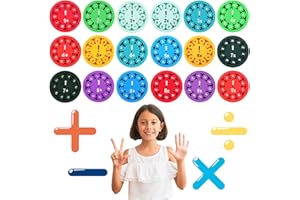 TAIHOBO 18 Stück Mathe Fidget Spinner, Lustige Lern Fidget Toys Set Kinder, Additions Subtraktions Multiplikations Divisions Fidget Toy, Stressabbau Finger Spinner, Mathe Zappel Spielzeug