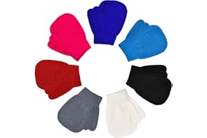 SYHOOD 7 Paare Kleinkind Unisex Kinder Handschuhe Stretch Voll Finger Fäustlinge Winter Warme Strick Handschuhe