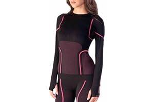 Risalti Maglia Termica Donna Manica Lunga Merino Tech - Maglie Termiche Donna a Compressione in Lana Merino, Intimo Termico Donna Invernale, Termica Donna Senza Cuciture - Made in Italy