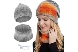 Achort Riscaldato Cappello Sciarpa Donna Invernali Berretto in Maglia con Sciarpa Beanie Collo della Ciarpa per Donna Infinity Scaldacollo Morbido Tessuto per Sport Sci attività Invernali