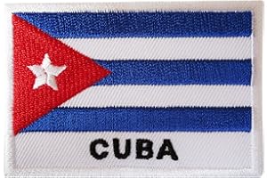 ELLU Cuba Flag Patch Iron/Sew On Cloth Jacket Jeans Bag Embroidered Caribbean Badge