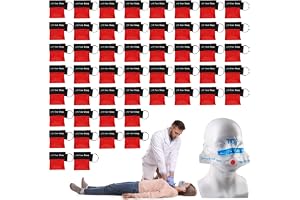 50 stycken andningsmasker, nyckelringar, CPR mask, andningsduk med backventil, andningsbarriär, fickmask för första hjälpen e