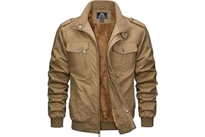 MAGCOMSEN Veste d'hiver chaude en polaire pour homme - Veste cargo militaire bomber - Manteau coupe-vent décontracté avec plusieurs poches