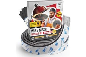SMOKER CHEF Wire Mesh Gasket Kit Fit for Kamado Joe Classic - 150" Fiberglass Gasket Replacement Kit - Fit for Big Green Egg - Kamado Accessories & Replacement Parts - Smoker Gasket Seal