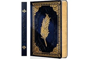 CAGIE Vintage Journal for Men, 320 Pages Thick Hardcover Notebook, A5 College Ruled Journals for Writing with Gift Box, 5.7x 8.3 in, Blue