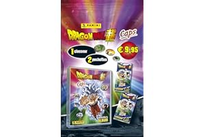Panini France SA- Confezione per Iniziare la Tua Collezione con 1 Raccoglitore + 2 Tasche o 12 Tappi e 2 Slammer Z Dragon Ball Super Caps, Colore Argento, 004106SPCFGD