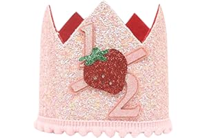 Roaring Good Time Berry Strawberry Half Birthday Hat Pink 1/2 Hat Crown Half Birthday Decoration Party Supplies Half Way to One Decoration
