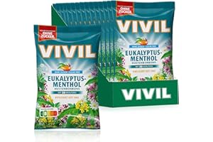 VIVIL Lot de 15 sachets de 120 g de pastilles contre la toux sans sucre