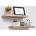 ANTICO WOODENIA Natural Wood Floating Wall Shelf| Wall Mount| Wall Rack| Wall Bracket| Wall Cabinet| Floating Wall Shelves (XXXL(Extra Wide) (21X8 inches), Set of 2)