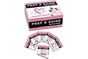 ‎AIRRE NAILS Airre 50 Professional Alcohol Prep & Shine Nail Wipes (3-in-1) Alcohol Wipes for Gel Nails, Acrylic Nails, Press On Nails & Tips, Removes Sticky Gel Layer Residues, Prepares UV/LED Gel Polish & False