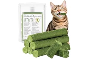 Havenfly 30g Bastoncini Erba Gatta per Gatti, Snack per Gatti Liofilizzato con Erba Gatta per Elimina Boli di Pelo e Pulizia dei Denti, Cat Grass Teething Stick