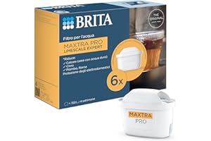 BRITA Filtro acqua rubinetto MAXTRA PRO Limescale Expert confezione da 6 filtri - Riduzione del calcare extra e ideale per bevande calde, filtro originale compatibile con caraffa acqua filtrante BRITA