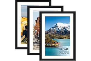 DUNSOO 3 Pack 30 X 40cm Picture Frame, Black Photo Frames 30X40 for Wall Mounting