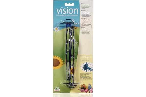 Vision Perchoir pour Cage Vision de Petite et Moyenne Taille, Bleu