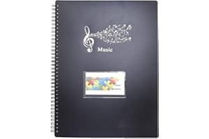 BJ-SHOP Porta Spartiti Cartelle Portaspartiti Formato A4 20 Tasche File di Song File Chiave di Archiviazione Custodia per Documenti