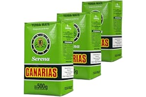 YERBOX Canarias Yerba Mate Tè Serena 1.5kg (500g x 3) + Campione Regalo (40g):Ricco di antiossidanti e vitamine, accelera il metabolismo, senza zucchero | Uruguay