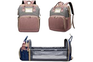 AZOOKEN Baby Changing Bag Backpack,Multifunction Baby Bags Mummy Shoulder Bag for Travel Shopping Camping with Bed Unisex for Moms & Dads