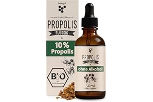 ‎BEEGUT beegut BIO Propolis Tropfen ohne Alkohol 50 ml – Alkoholfreie Propolis Tinktur mit Pipette – Reiner Bienenharz Extrakt in Bio-Qualität – Sanft & natürlich für Kinder und Erwachsene.