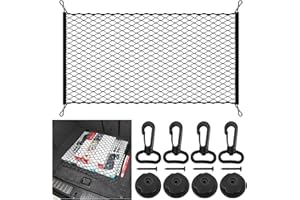 CIMVIDI Red Maletero de Coche, Red de Almacenamiento Extensible para el Maletero del Coche, para la mayoría de los Coches, vehicules, suvs con 4 Ganchos (110 x 60 cm)